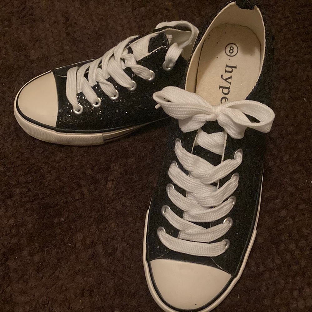 Hype Women's Glittery Black Sneakers